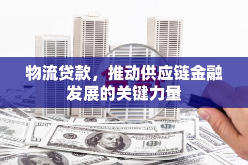 龙岗物流贷款，推动供应链金融发展的关键力量