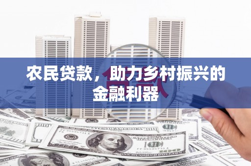 新田农民贷款，助力乡村振兴的金融利器