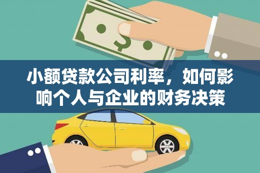 叶城小额贷款公司利率，如何影响个人与企业的财务决策