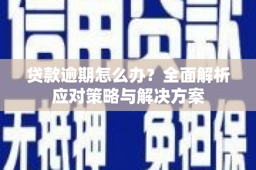 塔城贷款逾期怎么办？全面解析应对策略与解决方案