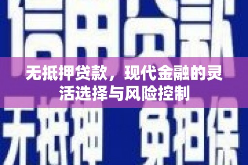 临潭无抵押贷款，现代金融的灵活选择与风险控制