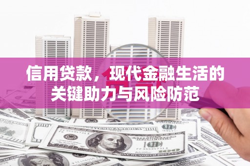 驿城信用贷款，现代金融生活的关键助力与风险防范